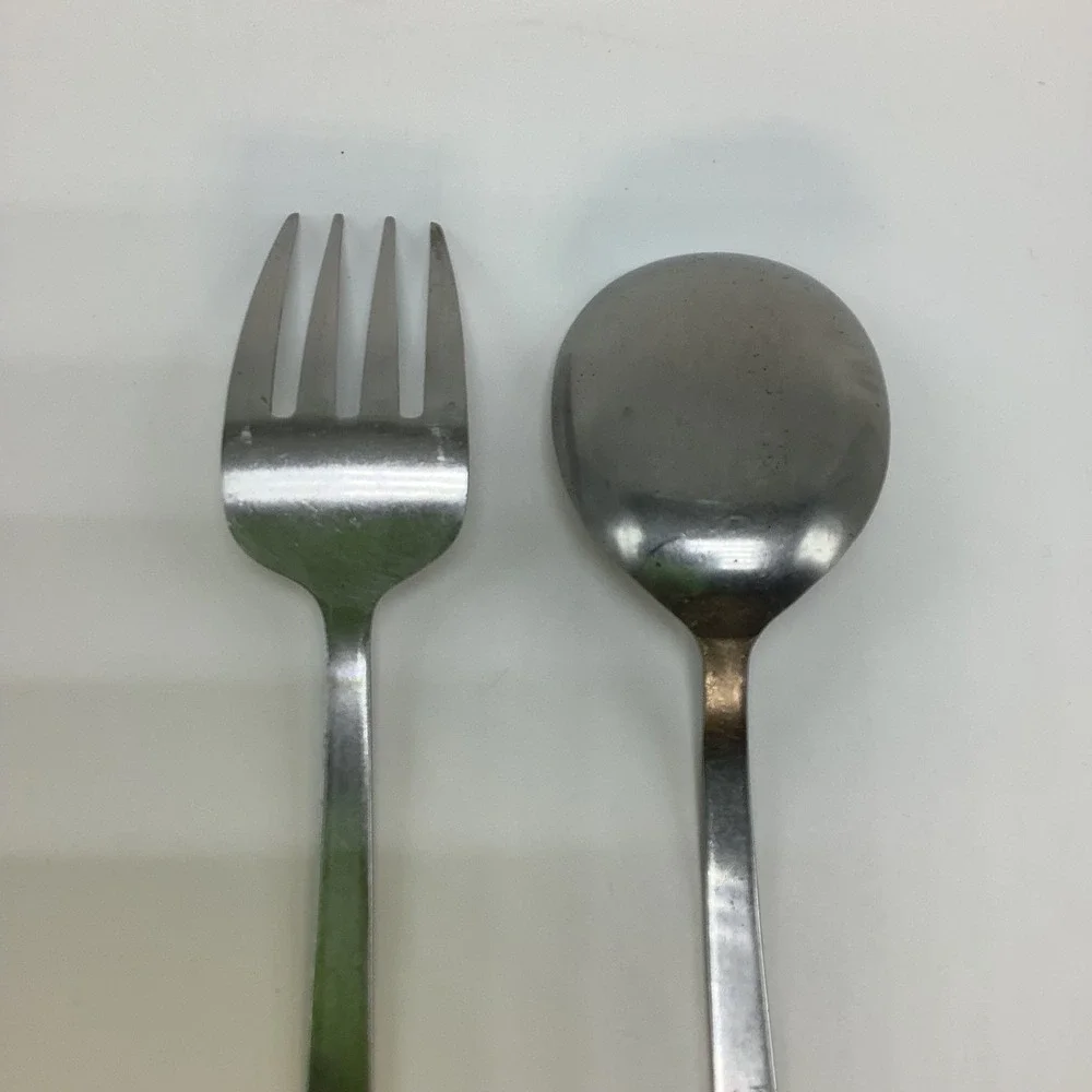 Vintage Kitchen Delite Salad Serving  Stainless‎ Steel Spoons & Fork  11